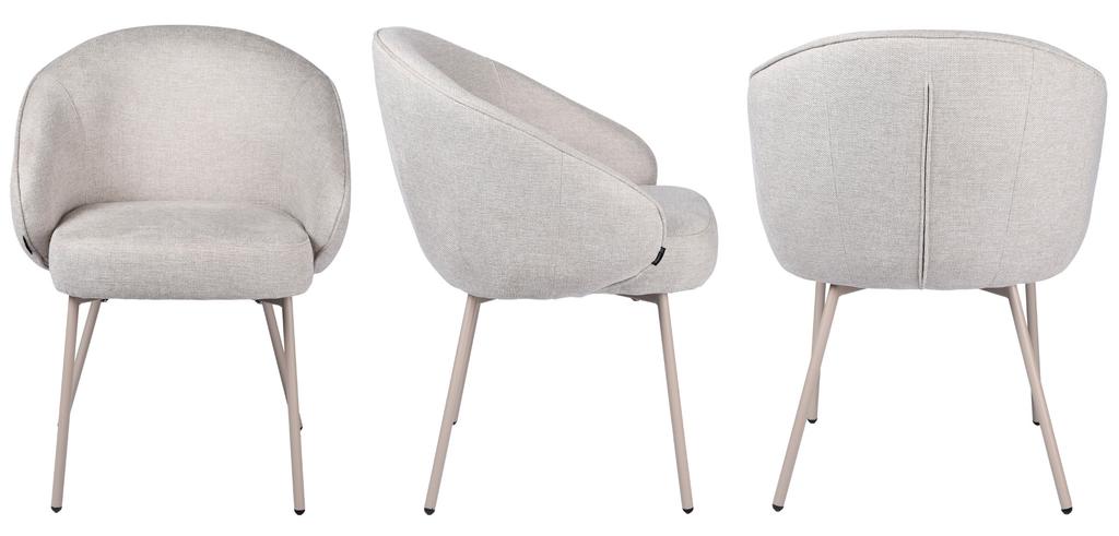 OTILO Velvet Beige Upholstered Chair