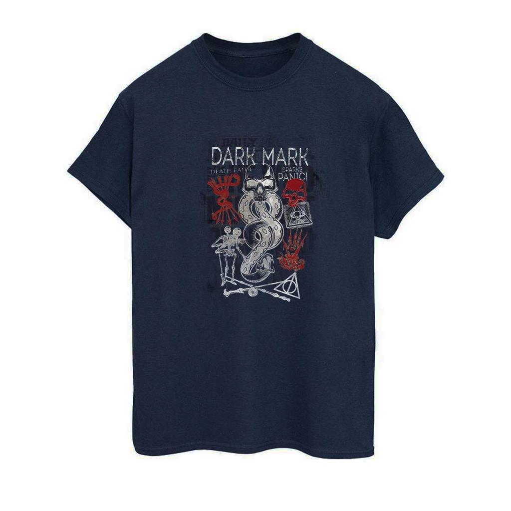 Harry Potter Womens/Ladies Dark Mark Cotton Boyfriend T-Shirt