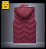 Men's Large Hooded Slim Fit Down Cotton Vest - Youth Trend Waistcoat