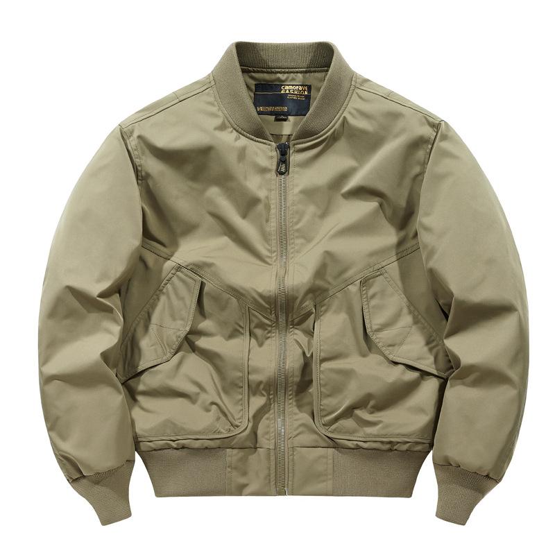Chaqueta Bomber Delgada para Hombre Primavera y Otoño Casual para Exterior American Tooling Jersey de Béisbol Chaqueta para Hombre Corta