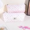 Cute Floral Bowknot Pencil Case Zipper Portable Pencil Pouch Girl Stationery Organizer Student School Supplies Back To School