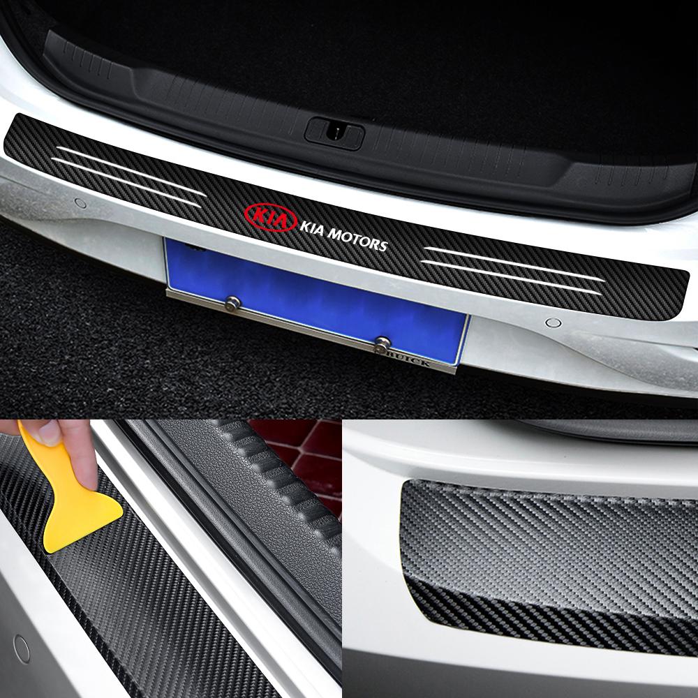 AABIV1 Car Accessories Car Rear Bumper Trunk Scuff Protective Sticker for Kia Sportage 3 Rio K2 Ceed Carnival Picanto Soul EV6 Niro