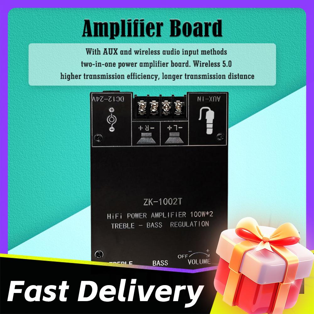 ZK-1002T Bluetooth HIFI 2.0 Channel Amplifier Stereo AMP Speaker Boards 100Wx2 Amplifier Board Stereo Subwoofer Speaker Module