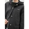 Qiusy Yiren Elegant Commuter Hooded Wool Blend Coat