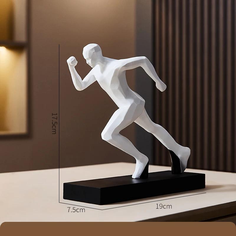 Running Sports Figures Artwork Statue Desk Decoration Ornaments Athlete Runner Character Resin Sculpture Room Aesthetics Decor