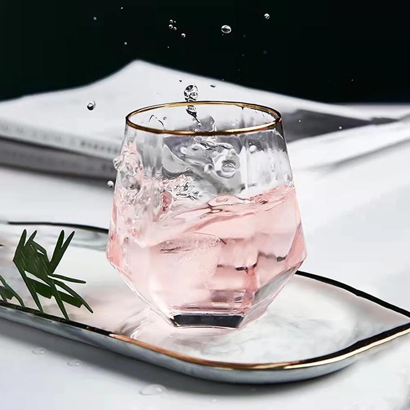 Hexagonal Edge Wine Glasses for Red or White Wine Transparent Cocktail Cup Party Bar Club Champagne Glasses Drinking Tools