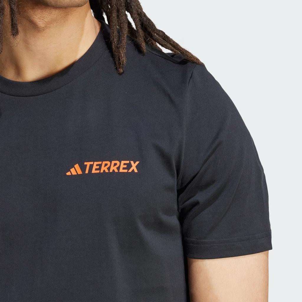 adidas Terrex Grafica Cotone Leggero Moda Versatile T-Shirt Manica Corta Uomo Top JW3558