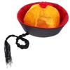 Hat Official Chinese Hats Style Ponytail Costume Cardboard Plus Flannel Oriental Cap