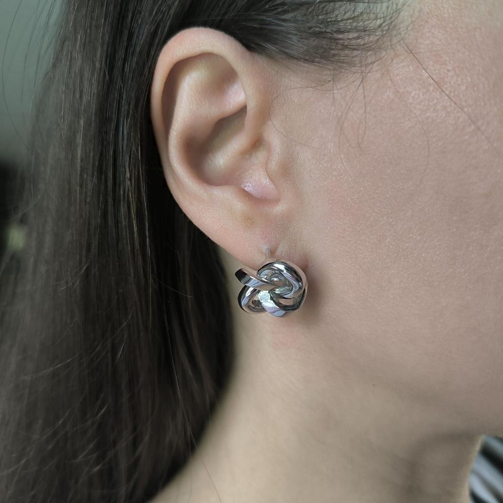 Silver Earrings Without Stones (2192756)