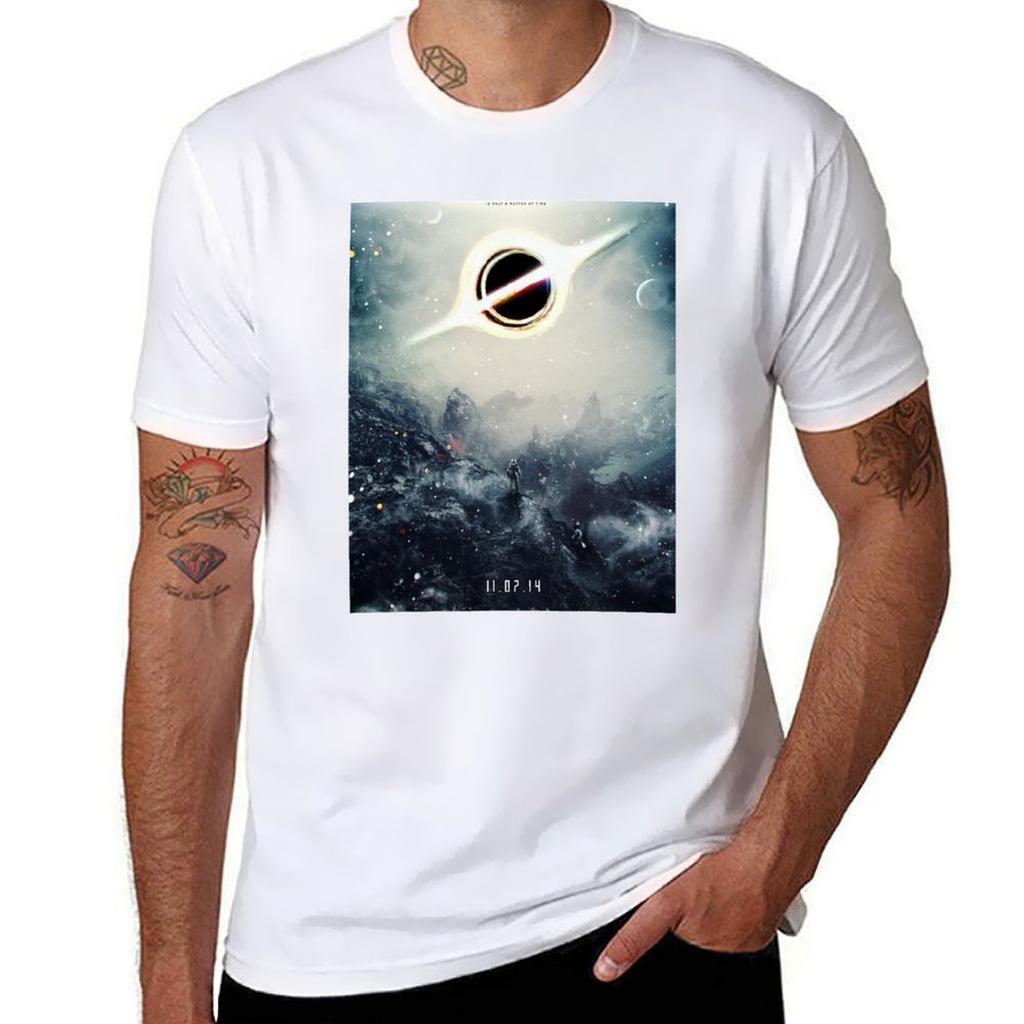Black Hole Fictional Teaser Movie Poster Design Tshirt Standard Fit Solid Tee Shirt
