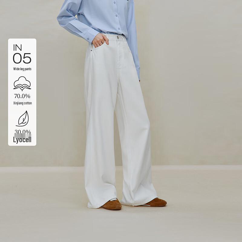 INMAN Women s Lyocell Cotton High-Waist Wide-Leg Jeans 28