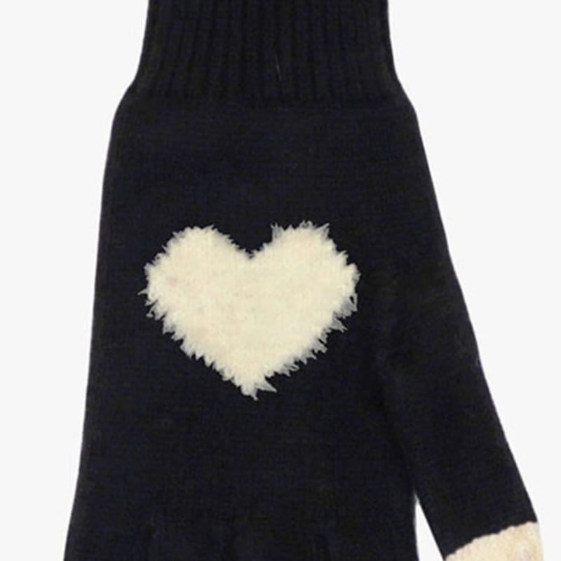 PINK PINEAPPLE FAIRY HEART GLOVES_BLACK