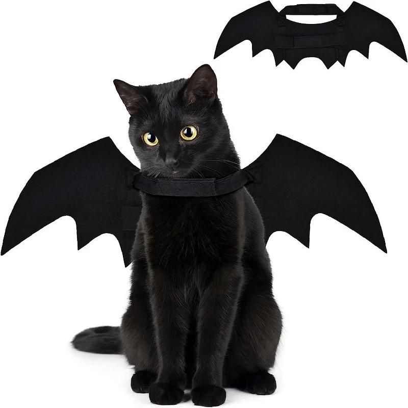 Fashion cat clothing bat wings cat dog clothing artificial wings pet clothing role-playing prop Halloween Christmas pet supplies 41cm  16cm  0.6cm