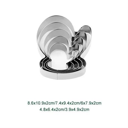 5Pcs Christmas Cookie Cutter Set Stainless Steel Christmas Themed Shape Cookie Mold Biscuit Cutters Xmas DIY Baking Cookie Tool