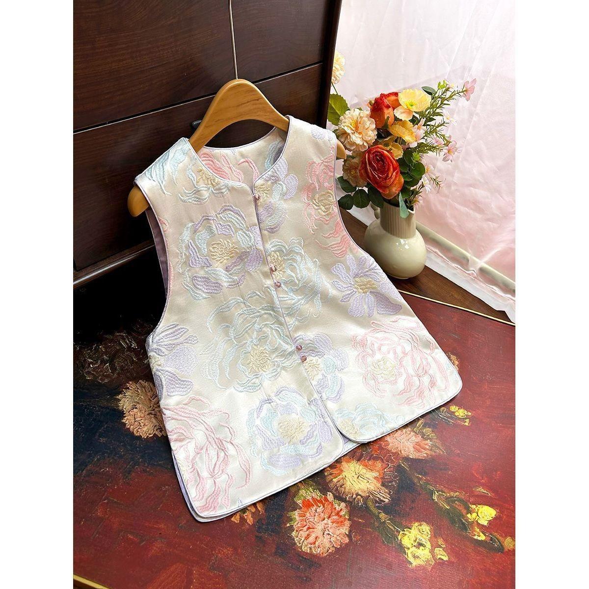 

Летний новый свежий и универсальный модный темпераментный кардиган жилет жилет вышитый жилет женский M (under 50kg recommended)