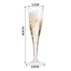 25pcs Disposable Plastic Champagne Flutes 5Oz Clear Glitter Champagne Cups Bar Wedding Party Wine Cups Crystal Wine Cocktail Cup