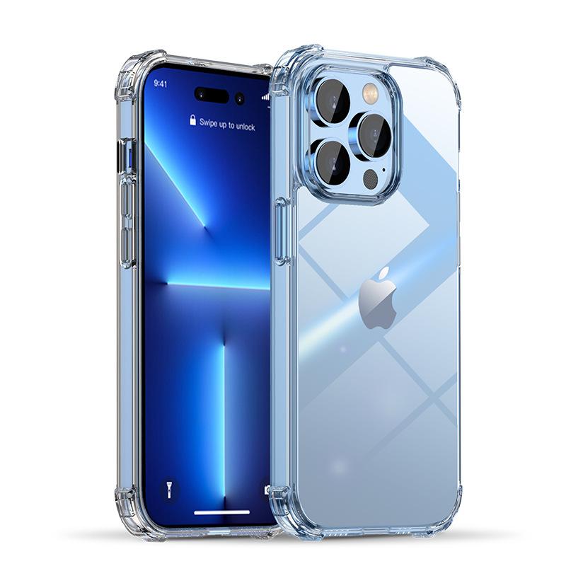 Spot iphone14 mobile phone case transparent new model suitable for apple 14promax protective case plus airbag anti-drop