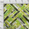 oneOone Cotton Flex Light Green Fabric Stripes Sewing Material Print Fabric By The Yard 40 Inch