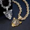Diamond Leopard Head Stylish Street Trendy Men's and Women's Classy Cuban Chain Pendant