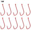 Red 10 Pcs/bag Hooks 11#/12#/13#/14# 6#/7#/8#/9#/10#