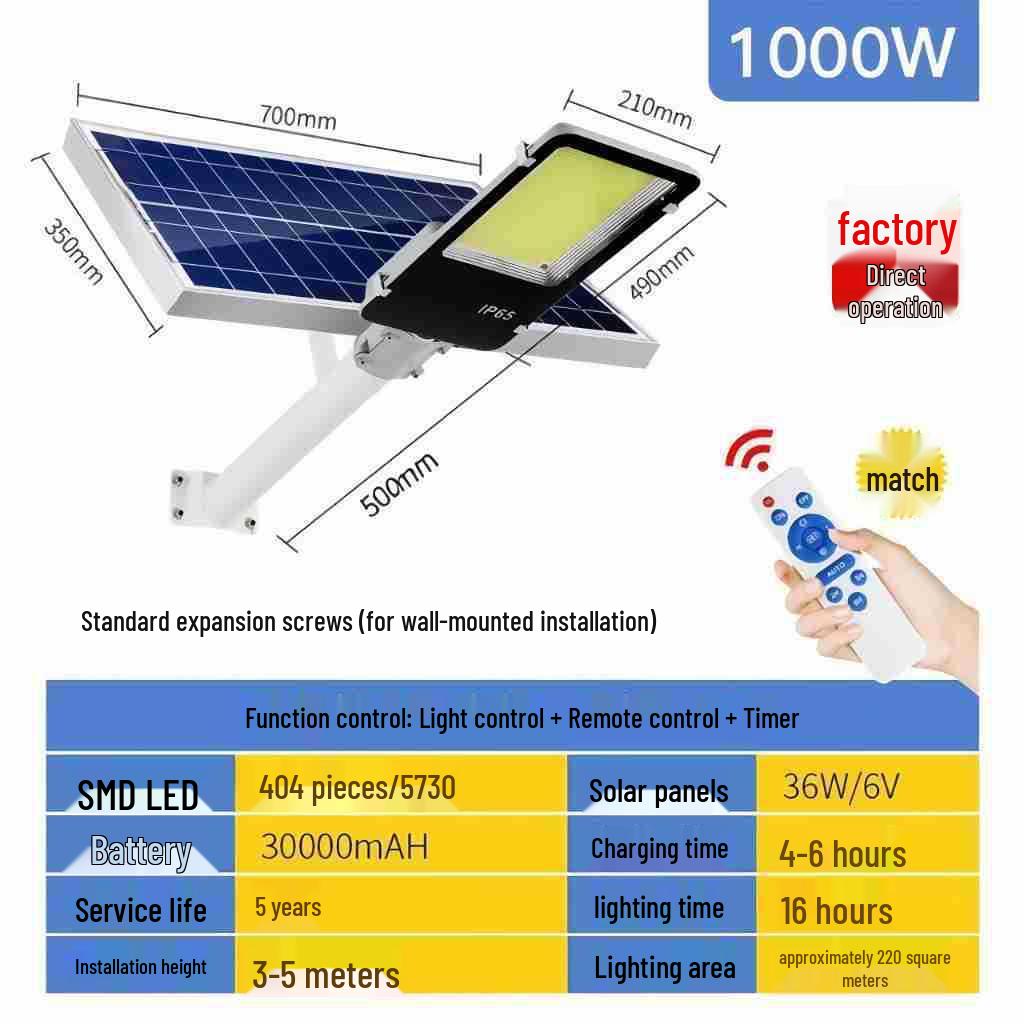 Super Bright Waterproof Solar Courtyard Lamp: Outdoor Wall & Street Lighting, 6-Meter Range