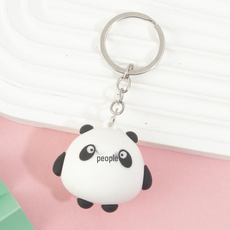 Sichuan Panda Bamboo Keychain Ornament: Cute Chengdu Zoo-Inspired Small Gift