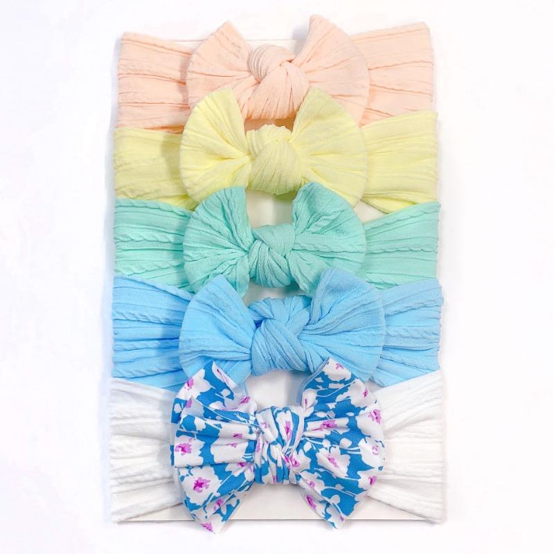 New Children's Headband Set, Princess Hair Accessories, Cute Baby Nylon Bow Headscarf, Baby Headband.