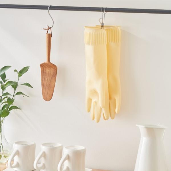 MAMISON Food Safe Kitchen Rubber Gloves White Small | Cooking Dishwashing Household Gloves