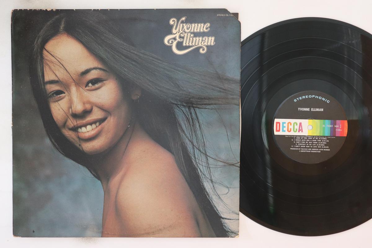 

LP Record YVONNE ELLIMAN - Yvonne Elliman DL75341 Decca 1972 US Rock Used