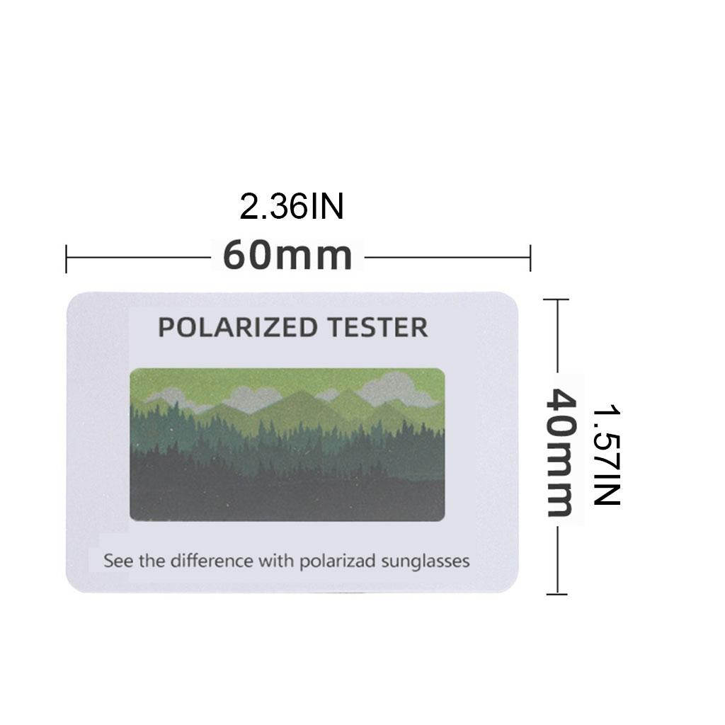 Polarization Sunglasses Tester, Polarized Glasses Test Card,Polarized Glasses Check Paper Accessories, 6x4cm
