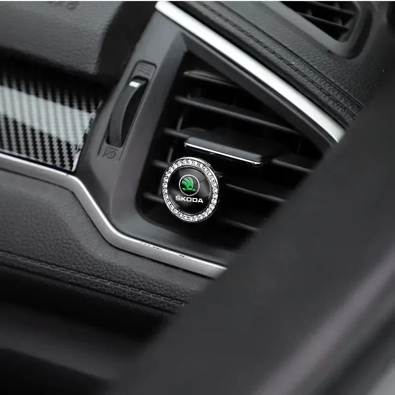 ycpry6 Car Freshener Solid Perfume Air Conditioner Vent Mount Clip For Skoda Fabia Kamiq Octavia Rapid Kodiaq Karoq Superb Enyaq Yeti