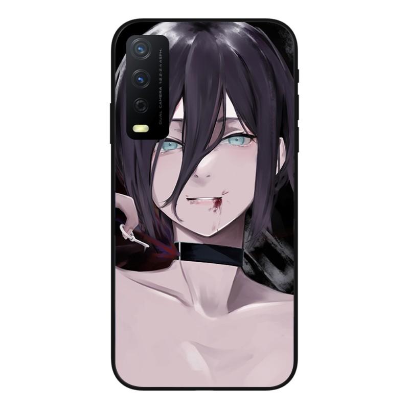

Чехол для телефона Reze Chainsaw Man с аниме для VIVO Y95 Y93 Y31 Y20 V19 V17 V15 Pro X60 NEX, мягкий черный чехол для телефона VIVO Y95