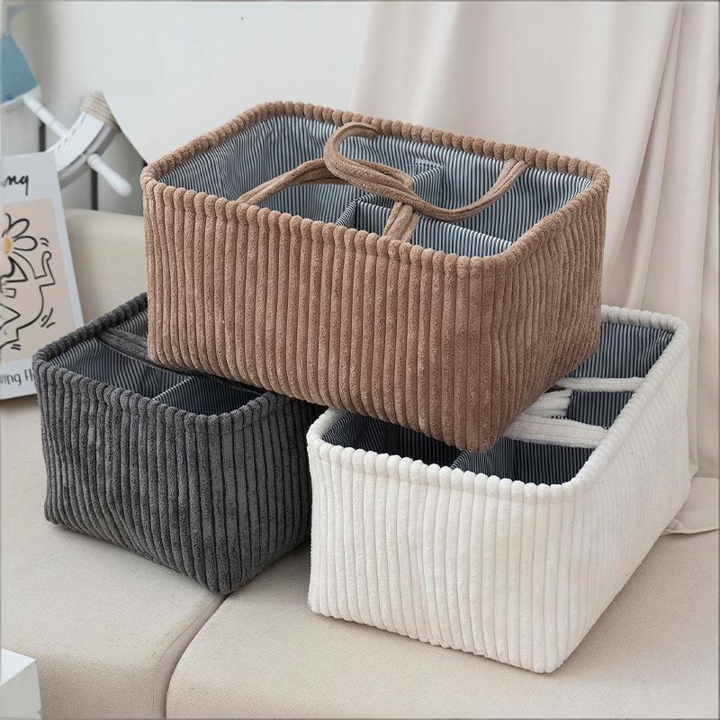1pc Large Bohemian Storage Basket - Multi-Compartment Organizer For Baby Clothes, Toys & Home Decor