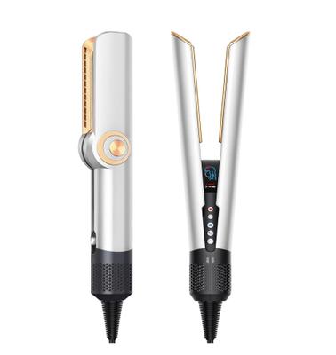 Hairdryer Straightener 2-in-1 Hair Curler Negative Ion LCD Display PTC Technology Portable Clip for Household Use