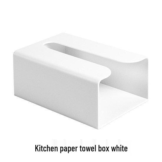 Punch-Free Wall-Mounted Kitchen Tissue Holder and Storage Box