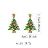 Grüne Tannenbaum Zirkon Kristall Stern Ohrstecker Ohrhänger Für Damen Weihnachtsfeier Schmuck Party Geschenk