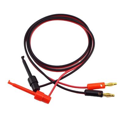 1M 4mm Banana-Plug Connector To Hook Clamp Adapter For Multimeter Test Leads