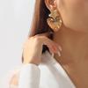 Women Fashion European American Retro Heart Dangle Earrings Star Irregular Tin Foil Surface Creative Punk Elegant Ear Jewelry