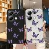 Butterfly Patterned Soft Silicone Case For Samsung A55 A35 M35 Xiaomi Redmi Note 13 Pro iPhone Huawei Honor Realme Camera Protective Shockproof Cover