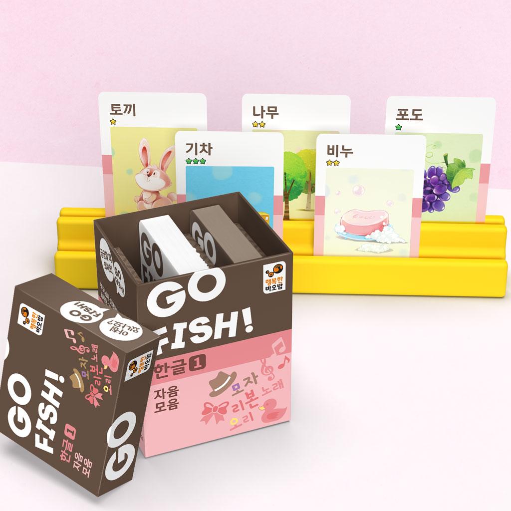 Happy Baobab Go Fish Hangeul 1: Consonants & Vowels Card Game for Family Educational Fun (Ages 6-7)