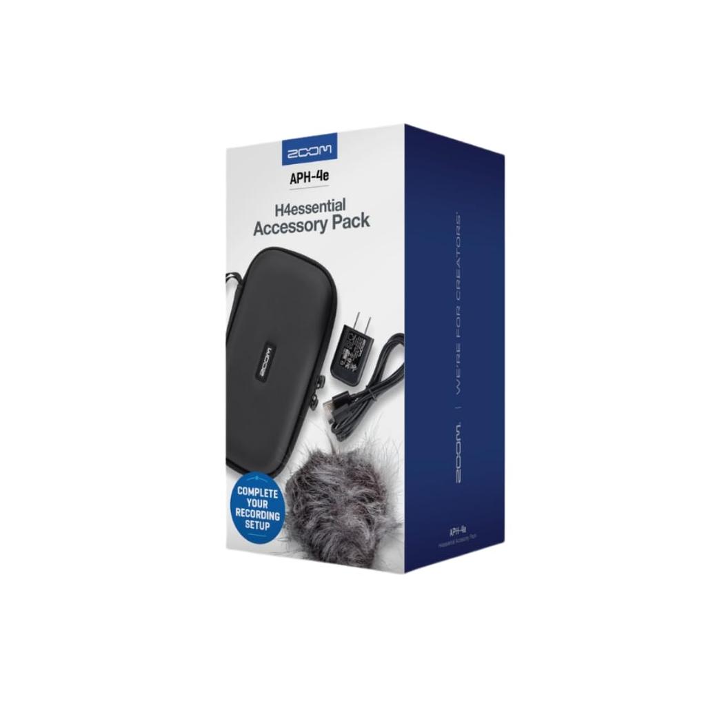 H4 Essential Accessory Pack APH-4e with Hairy Windscreen, Case, USB-C Cable, AC Adapter for Outdoor Recording & Music Production
