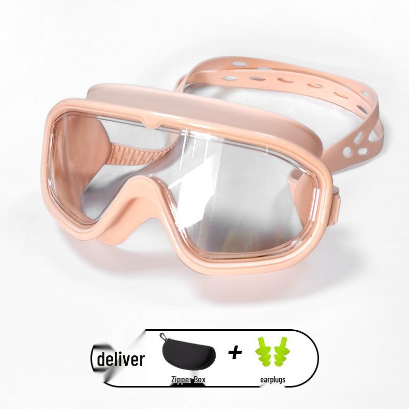 Dospělé protimlživé plavecké brýle s vysokým rozlišením a velkým rámečkem a potápěčská maska