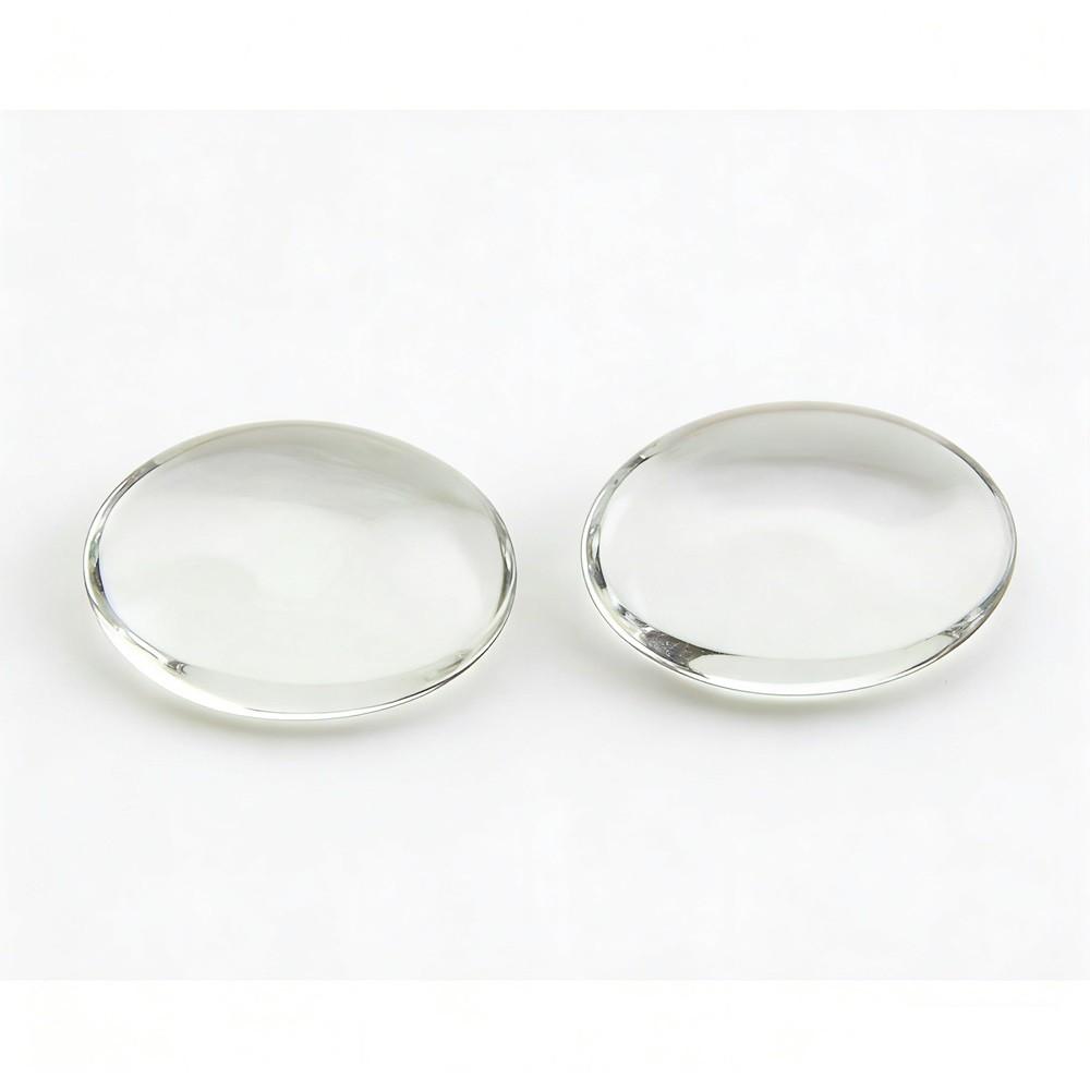 Clear Round Glass Cabochons Smooth Flat Backs For Resin Jewelry Accessories