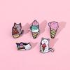 Cute Cartoon Cat Brooch Pin Alloy Cat Cone Pin For Bags Accessories And Backpacks