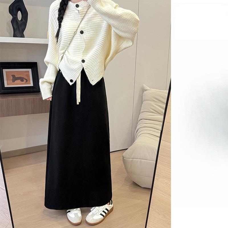 Bust Skirt Women's Summer New Korean Version Loose Drawstring Straight Skirt Casual Hip Skirt