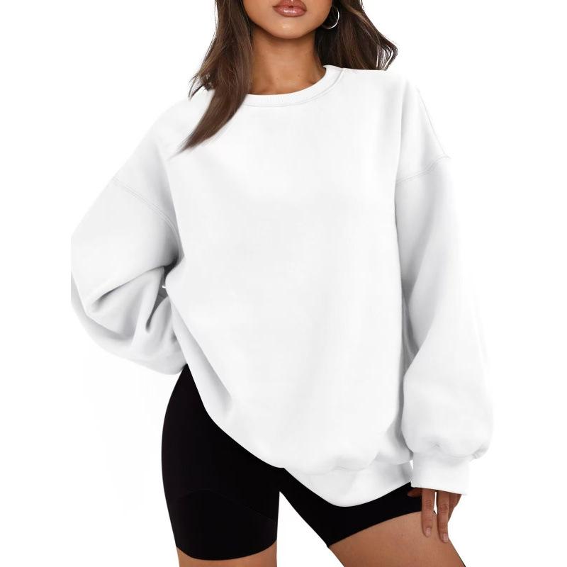 Unisex Round Neck Loose Sweatshirt Hoodie - Long Sleeve Casual Top for Spring, Autumn, and Winter