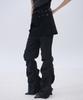 PLACE STUDIO Studded Double Pocket Zipper Point Slit Layered Mini Skirt _2 Colors