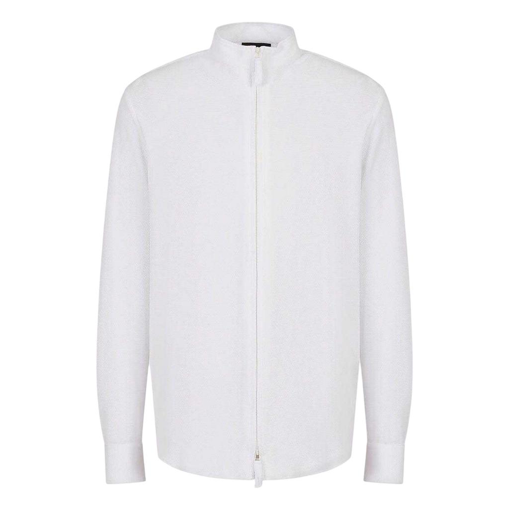 Emporio Armani Camisa Masculina Lisa de Algodão