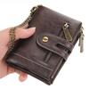 Men's Luxury PU Leather Wallet - Short Chain Design Card Holder, Classic Retro Purse ( Brand)