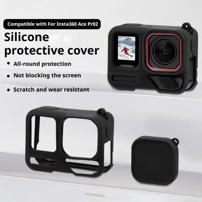 Action Camera Protector Lens Protective Cover Shock-proof Impact Resistant Easy Installation Action Camera Silicone Case for Insta360 Ace Pro 2